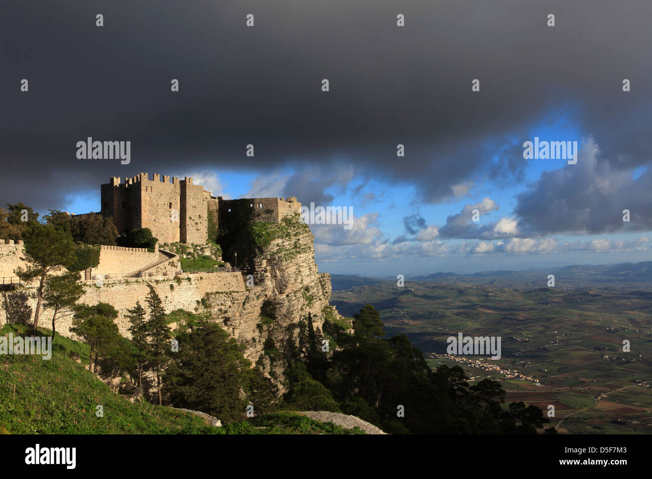 Die Venus-Burg von Erice, Sizilien, Italien Stockfoto