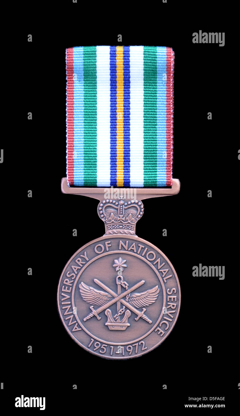 50. Jahrestag der Australian National Service Medal. Stockfoto