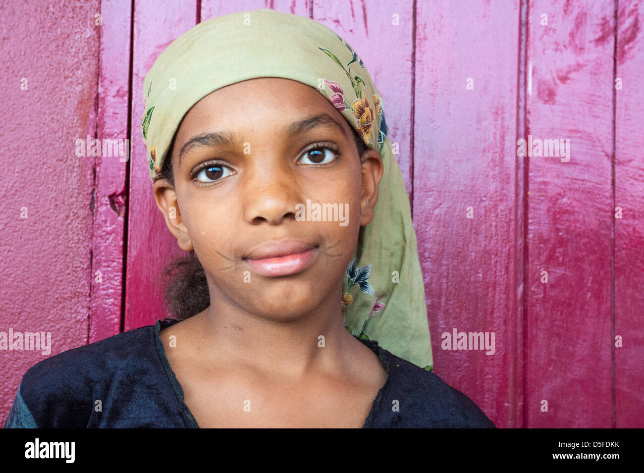 Muslimische Mädchen in der Nähe von Bamenda Kamerun Stockfoto