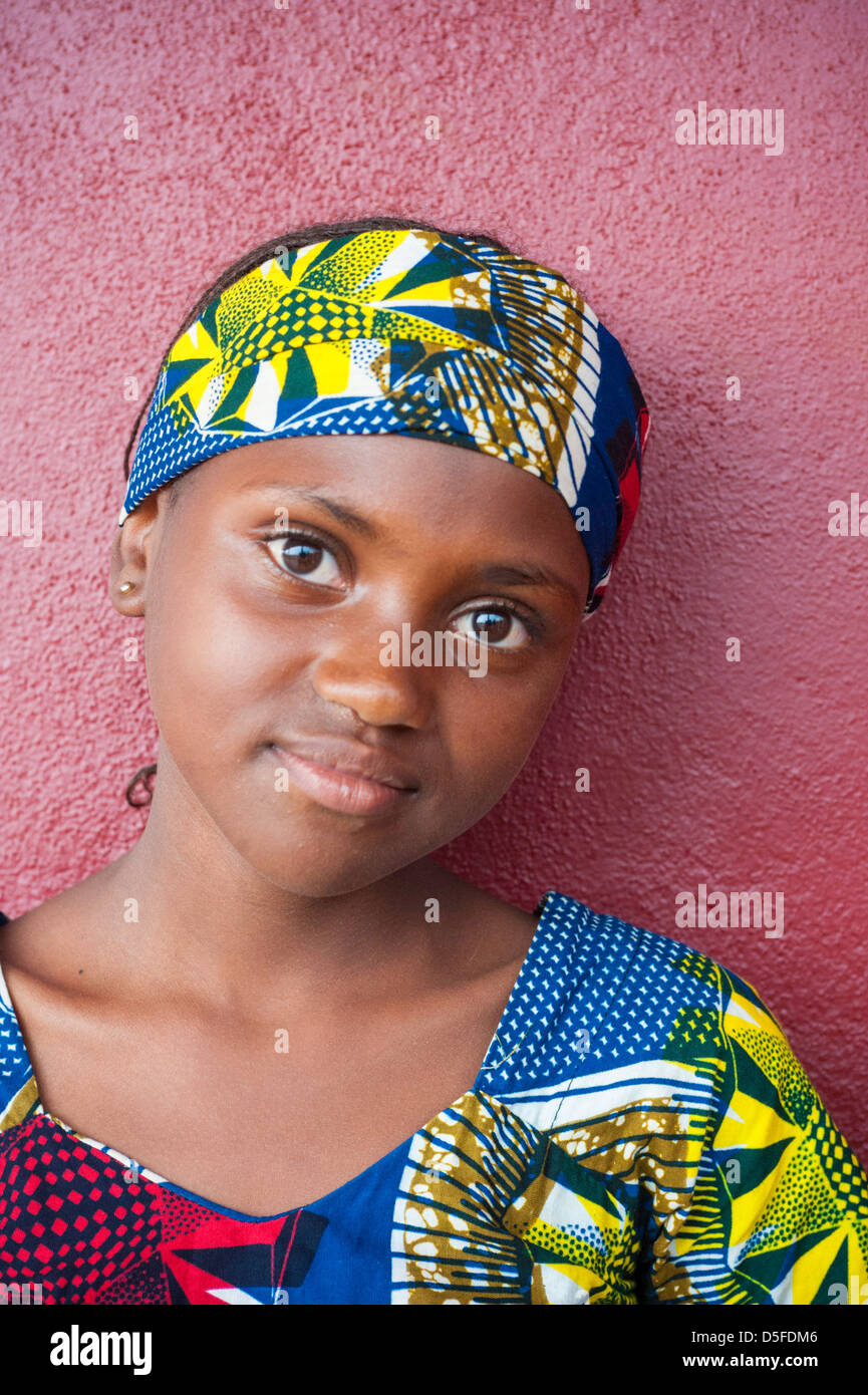 Muslimische Mädchen in der Nähe von Bamenda Kamerun Stockfoto