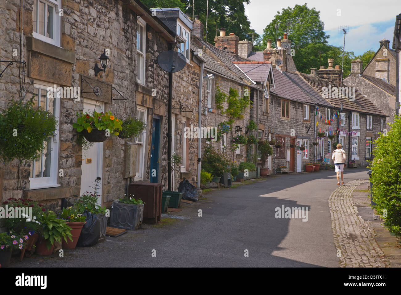 Tideswell Dorf, Derbyshire, Peak District, England, UK Stockfoto