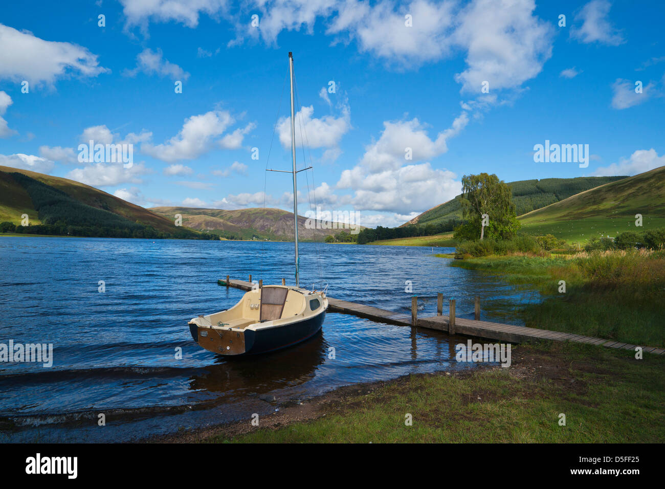 Str. Marys Loch grenzt Region, Scotland, UK Stockfoto