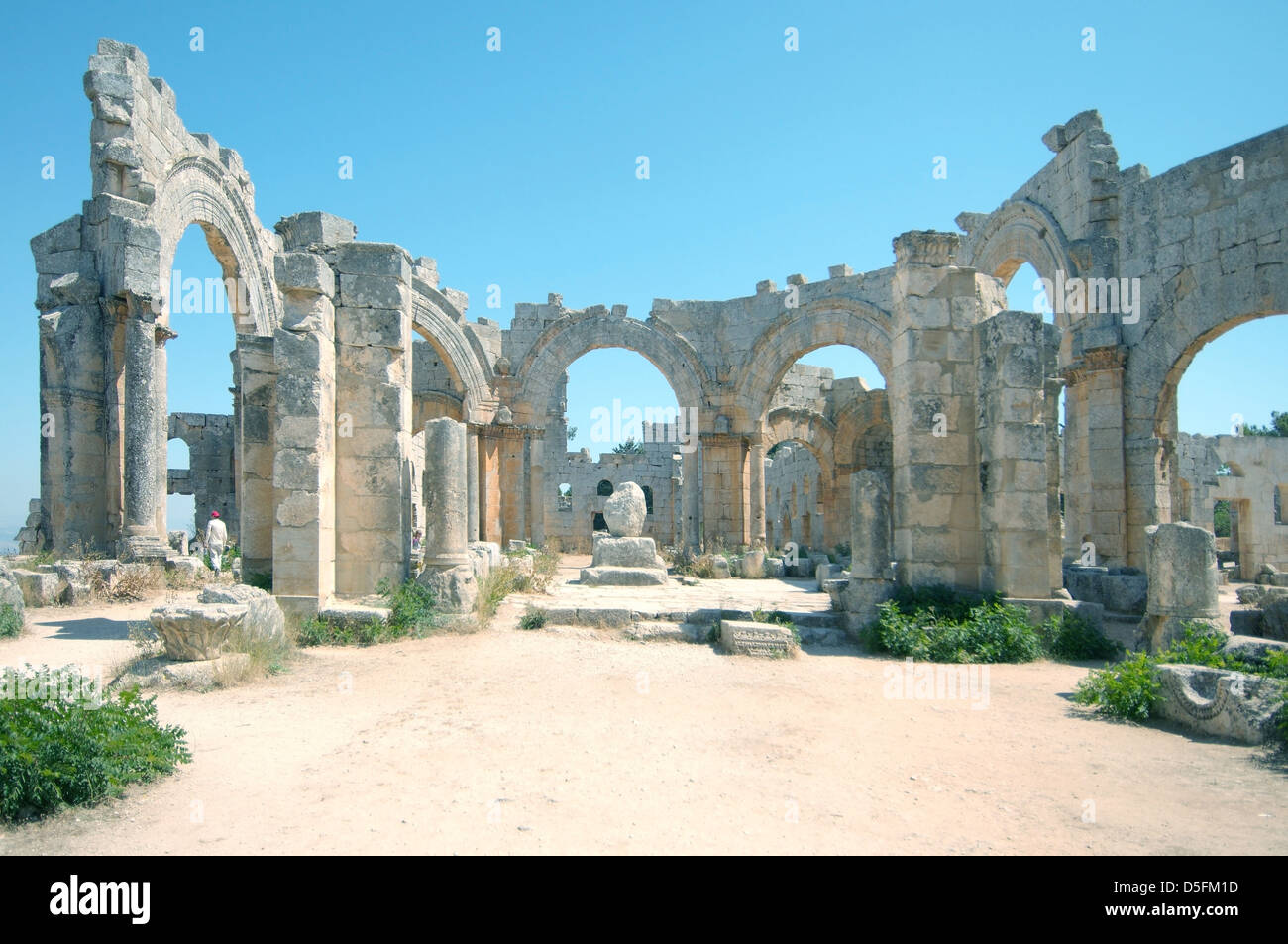 Ruinen der Kirche Saint Simeon Stylites, Syrien Stockfoto