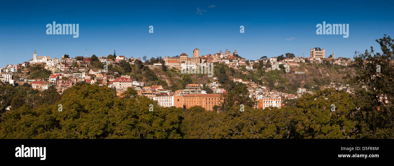 Madagaskar, Antananarivo, Roval Palast und Musee Andafivaratra Haute-Ville Skyline Stockfoto