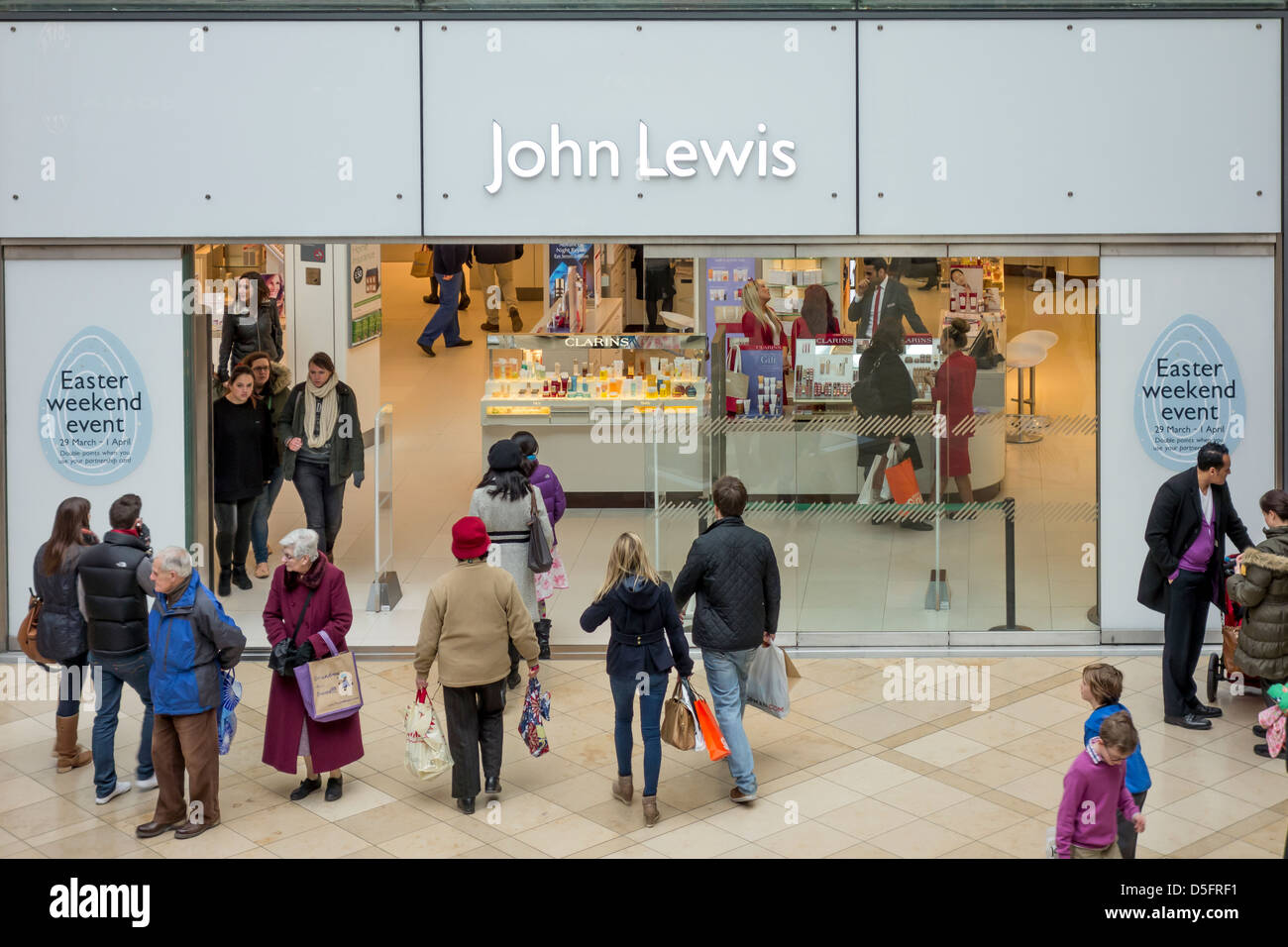 John Lewis Grand Arcade Shopping Centre Mall Cambridge England UK Stockfoto