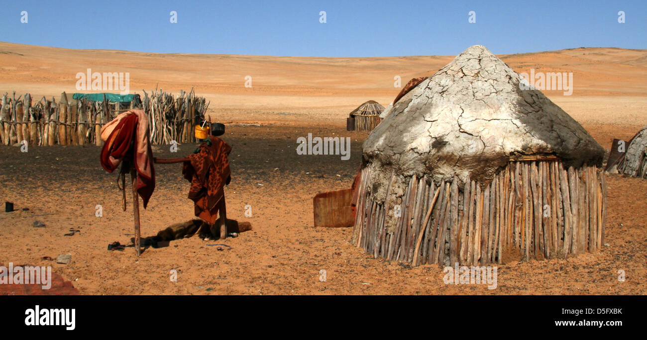 Himba Dorf Hartman Tal Namibia Stockfoto