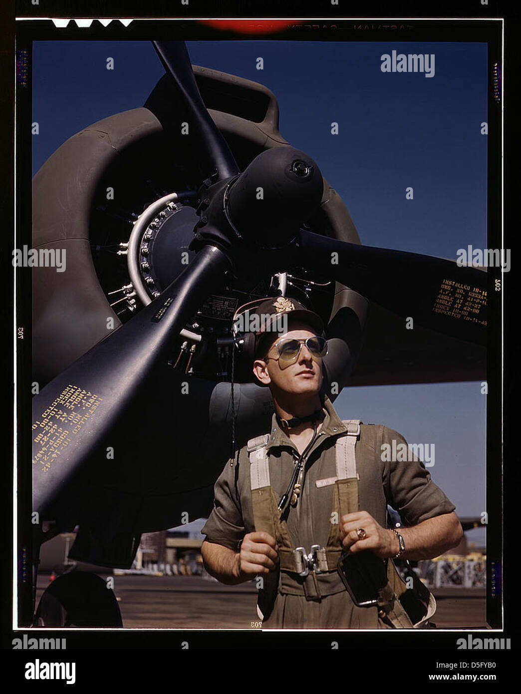 Leutnant "Mike" Hunter, Armee-Pilot, Douglas Aircraft Company, Long Beach, Kalifornien (LOC) zugewiesen Stockfoto