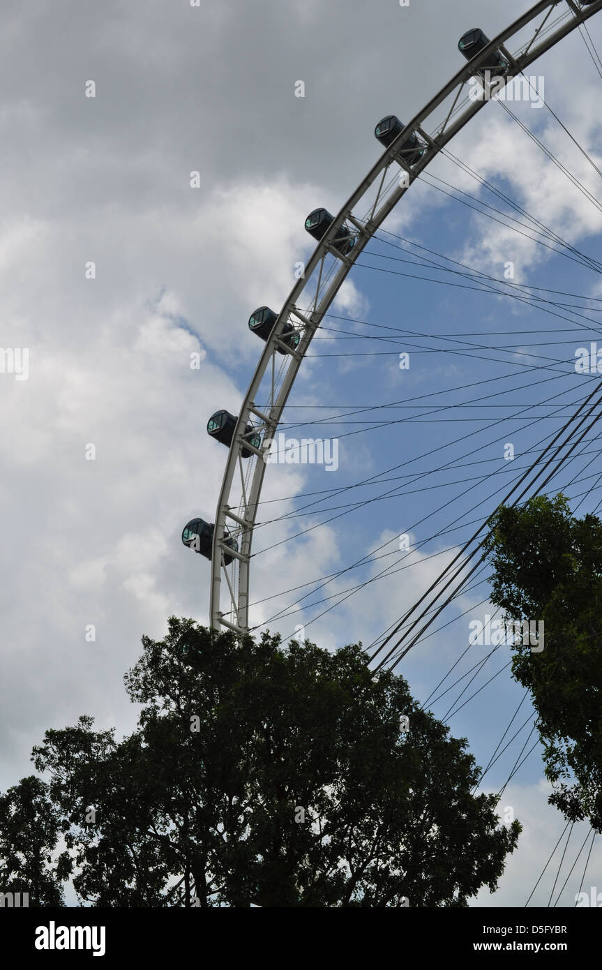 Singapore Flyer, das größte Beobachtungsrad der Welt, Downtown Core, Singapur Stockfoto