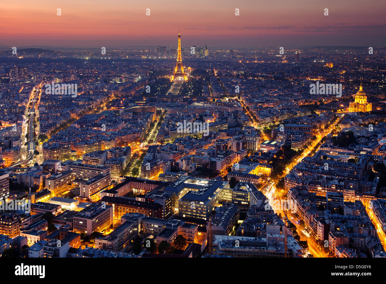 Paris bei Nacht Stockfoto
