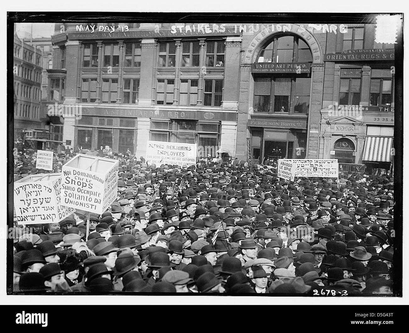 May Day 13, Streikende in Union Square (LOC) Stockfoto