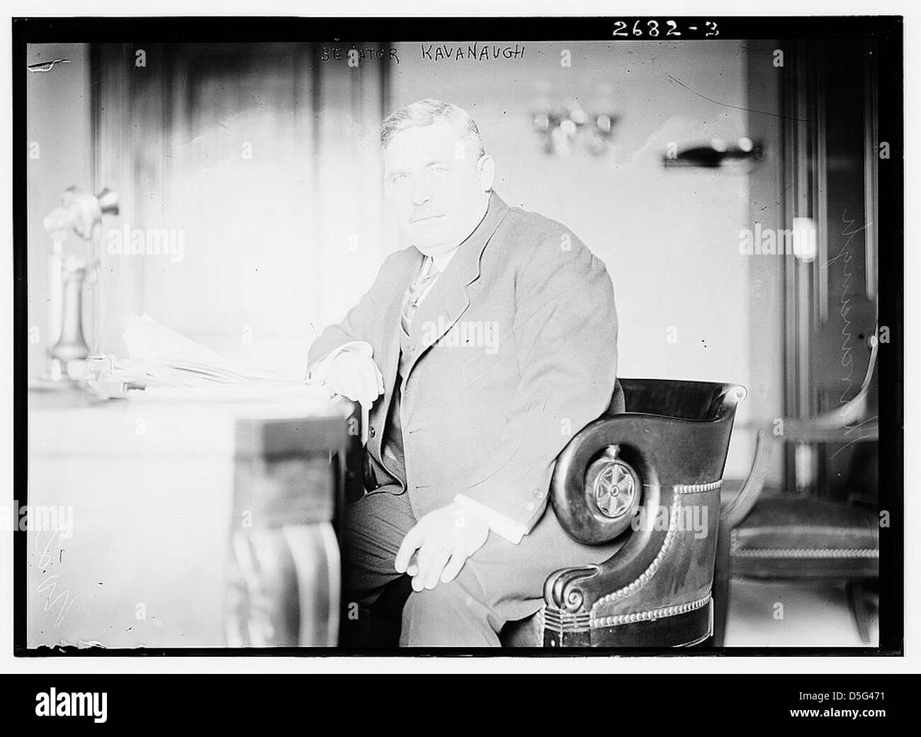 Ein Porträt des US-Senators William Marmaduke Kavanaugh, aufgenommen vom Nachrichtendienst Bain, das seine Rolle in der amerikanischen Politik während des frühen 20. Jahrhunderts zeigt. Stockfoto