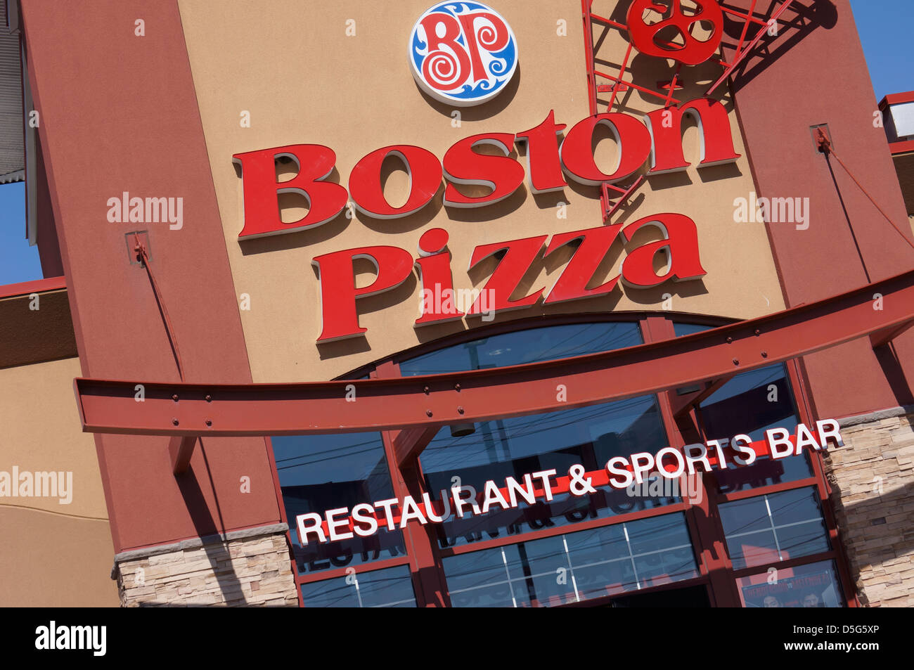 Boston Pizza Restaurant & Sportsbar Stockfoto