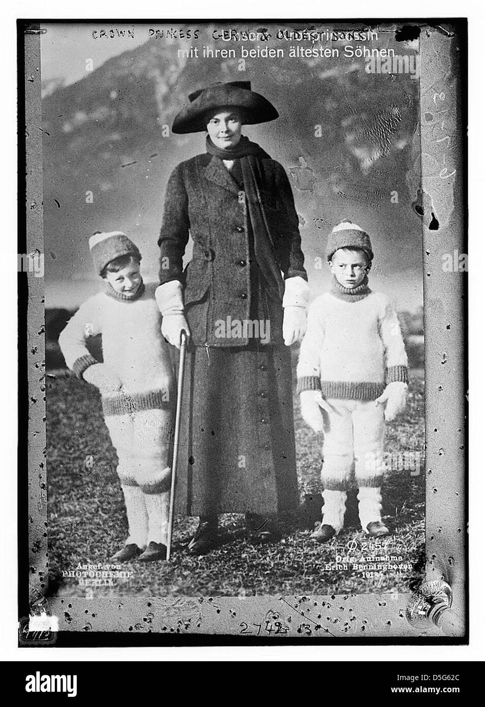 Kronprinzessin von Deutschland und ältesten Söhne (LOC) Stockfoto