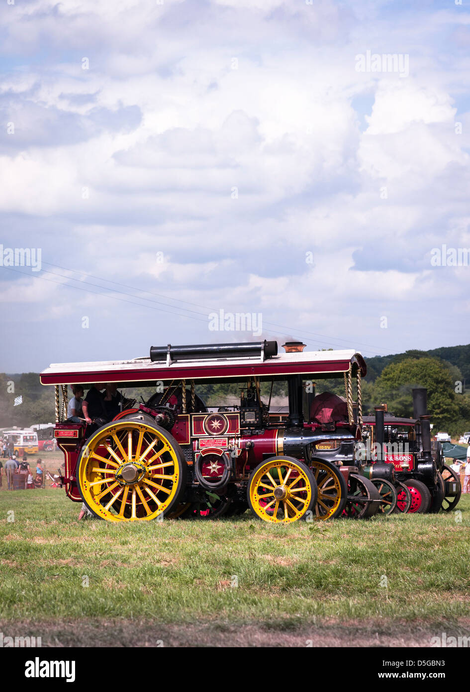 Erhaltene Burrell Schausteller Motor auf dem Display in Wiltshire UK Stockfoto