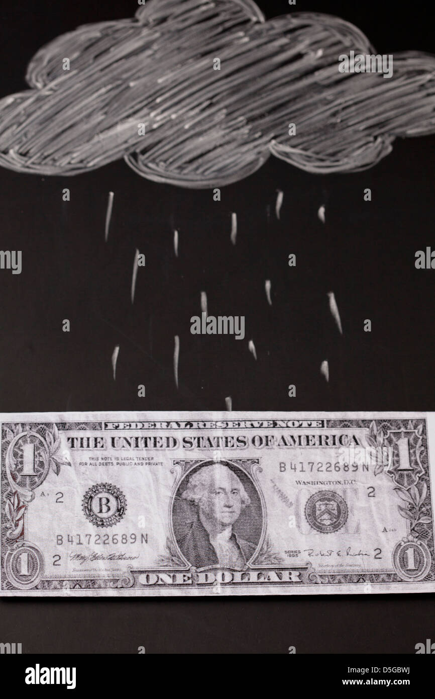 Dollar, schlechtes Wetter Stockfoto
