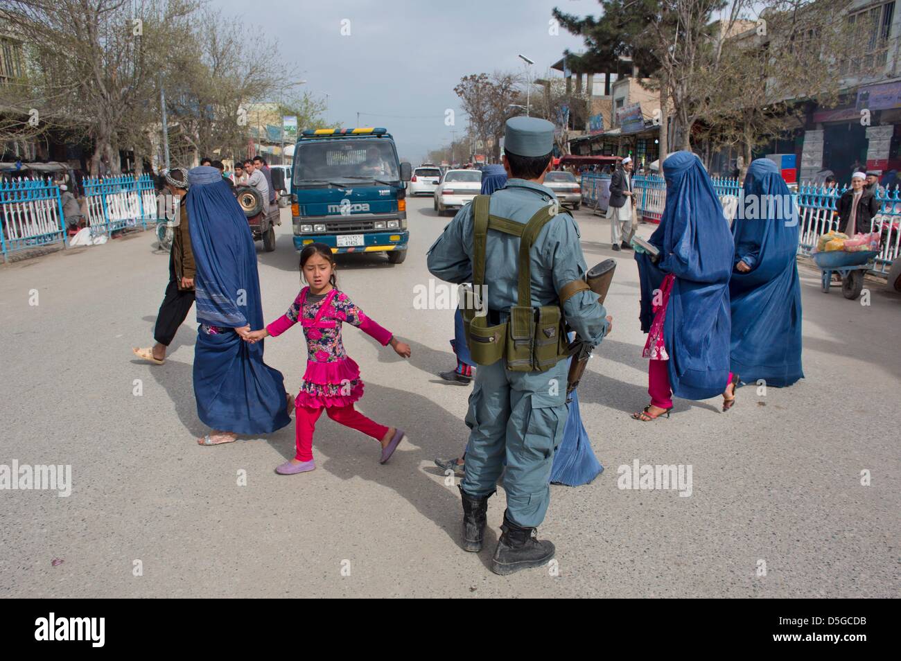 Afghanische Polizei in Kunduz, Afghanistan Stockfoto