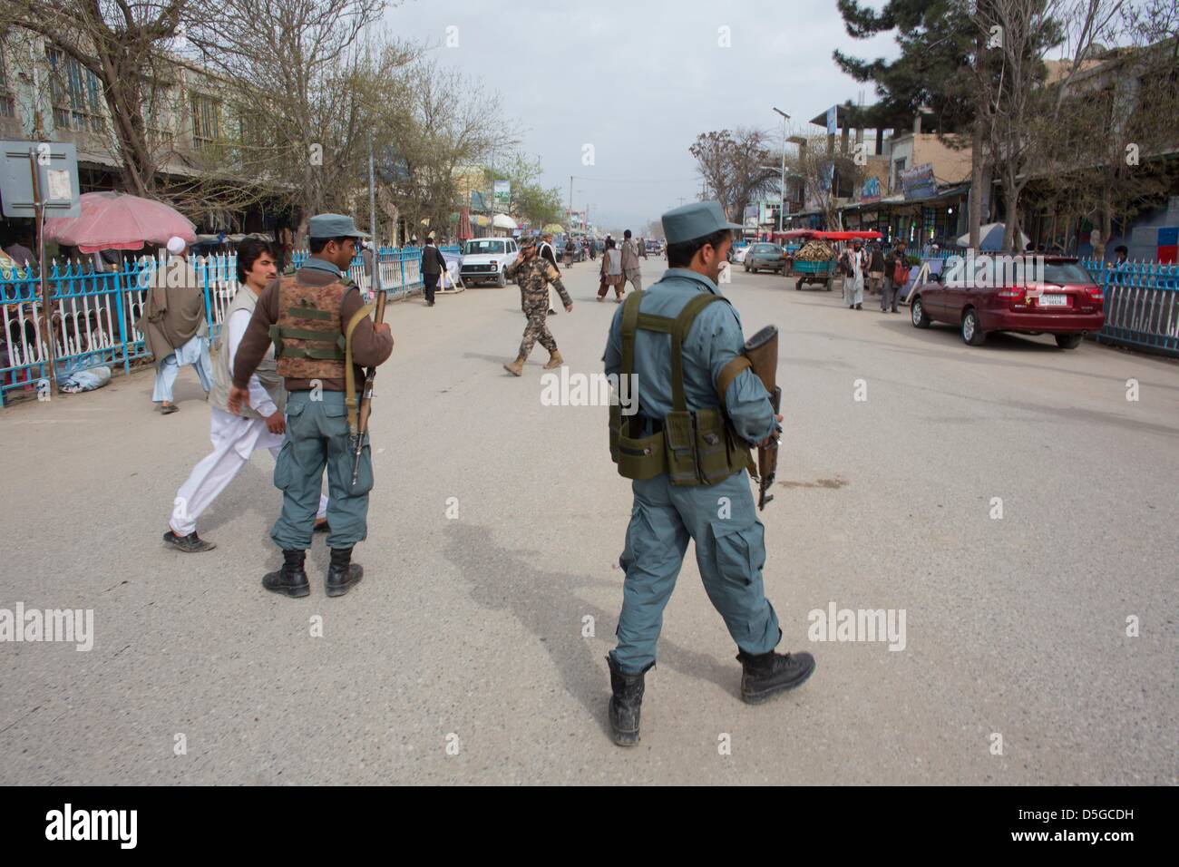 Afghanische Polizei in Kunduz, Afghanistan Stockfoto