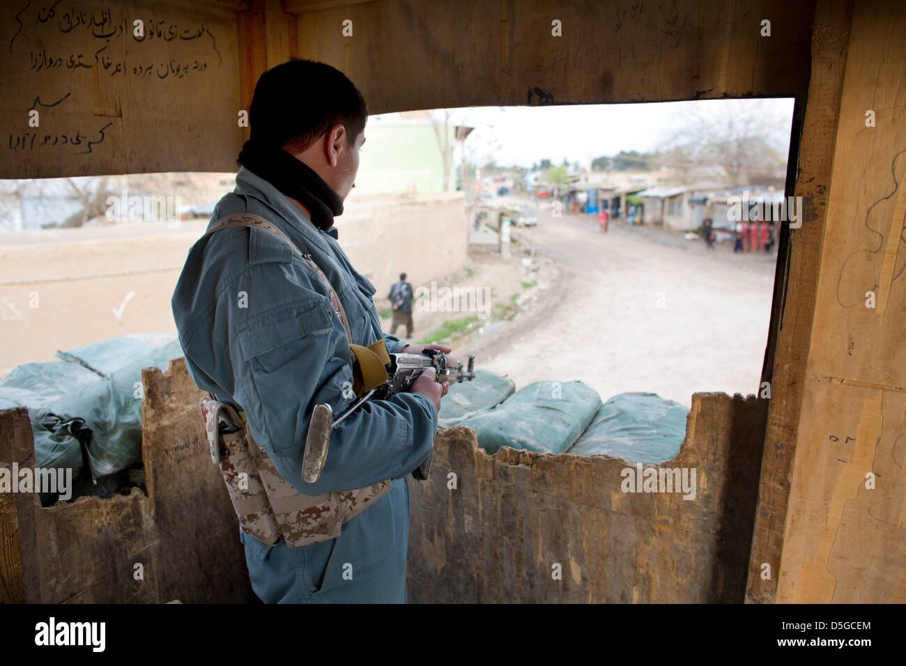 Afghanische Polizei in Kunduz, Afghanistan Stockfoto