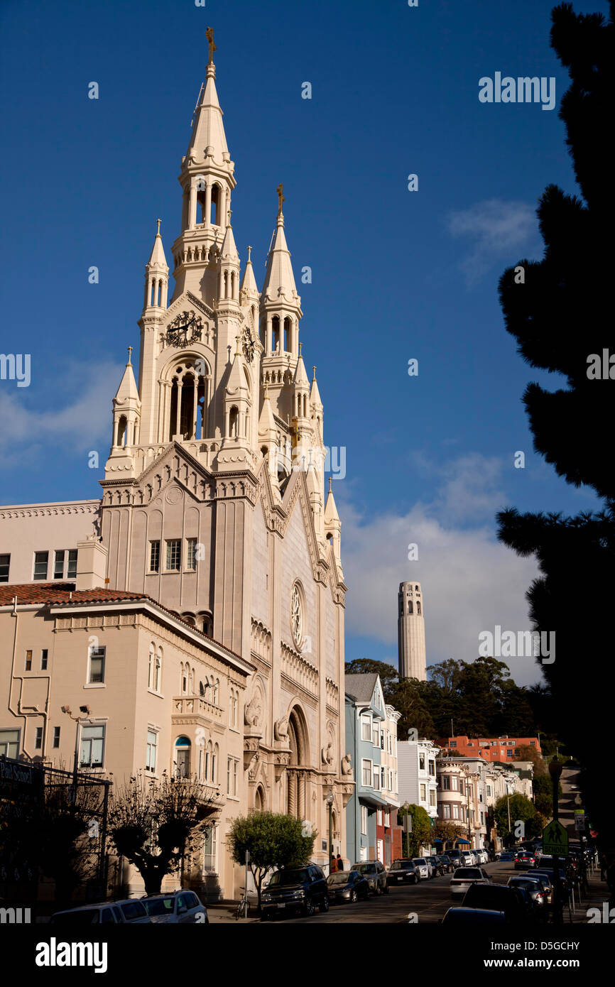 St. Peter und Paul Kirche, San Francisco, Kalifornien, Vereinigte Staaten von Amerika, USA Stockfoto