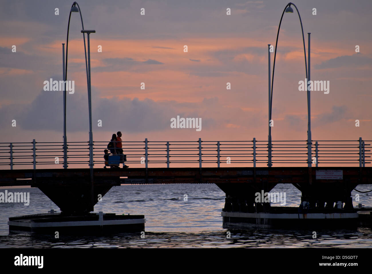 Willemstad, die kleine und hübsche Hauptstadt von Curacao in den niederländischen Antillen Stockfoto