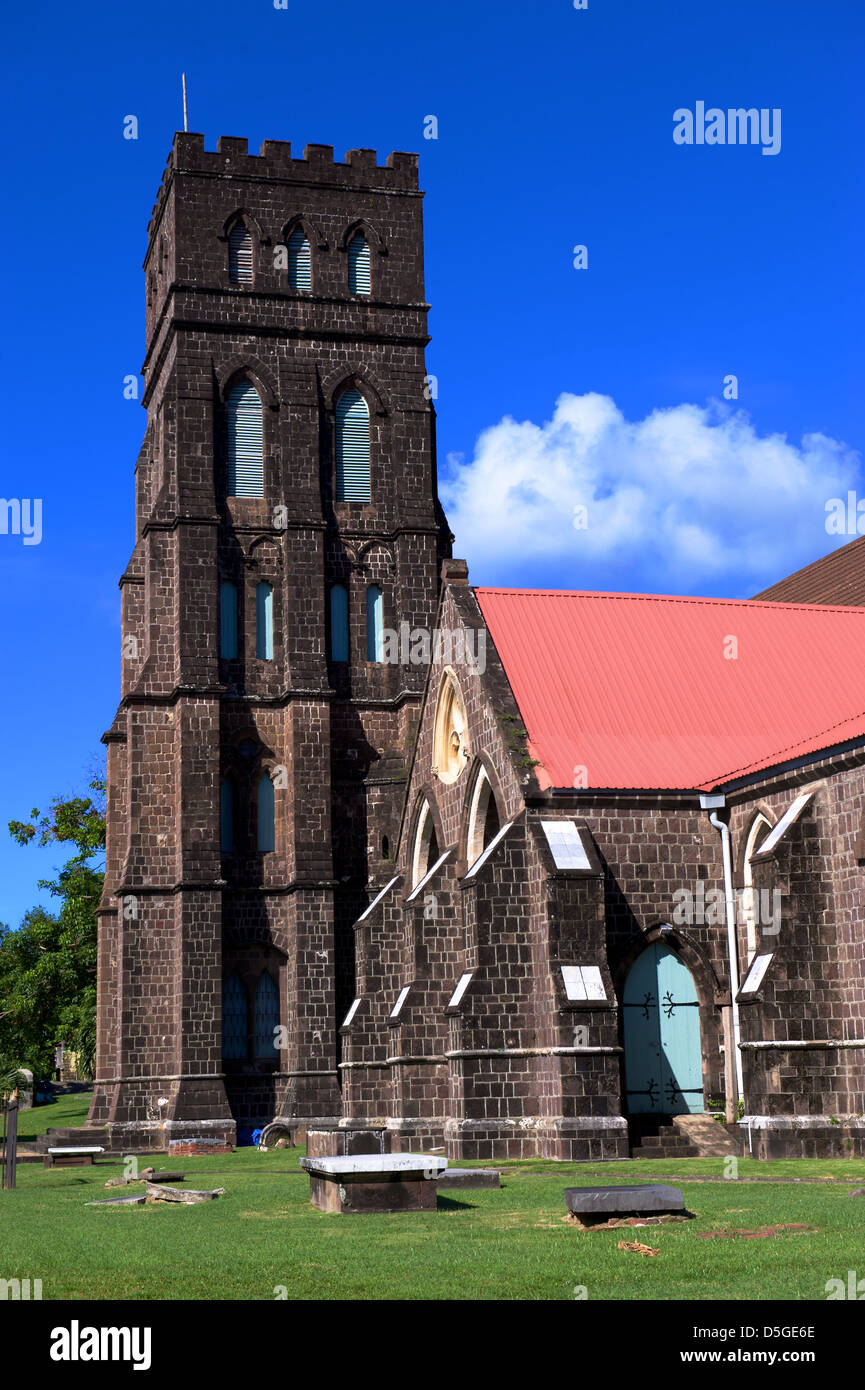 St.-Georgs anglikanische Kirche in Basseterre, St. Kitts Karibik Stockfoto