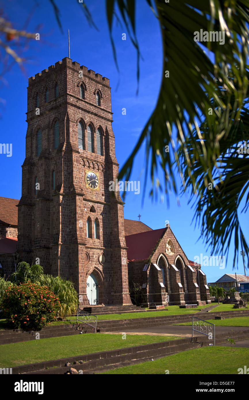 St.-Georgs anglikanische Kirche in Basseterre, St. Kitts Karibik Stockfoto