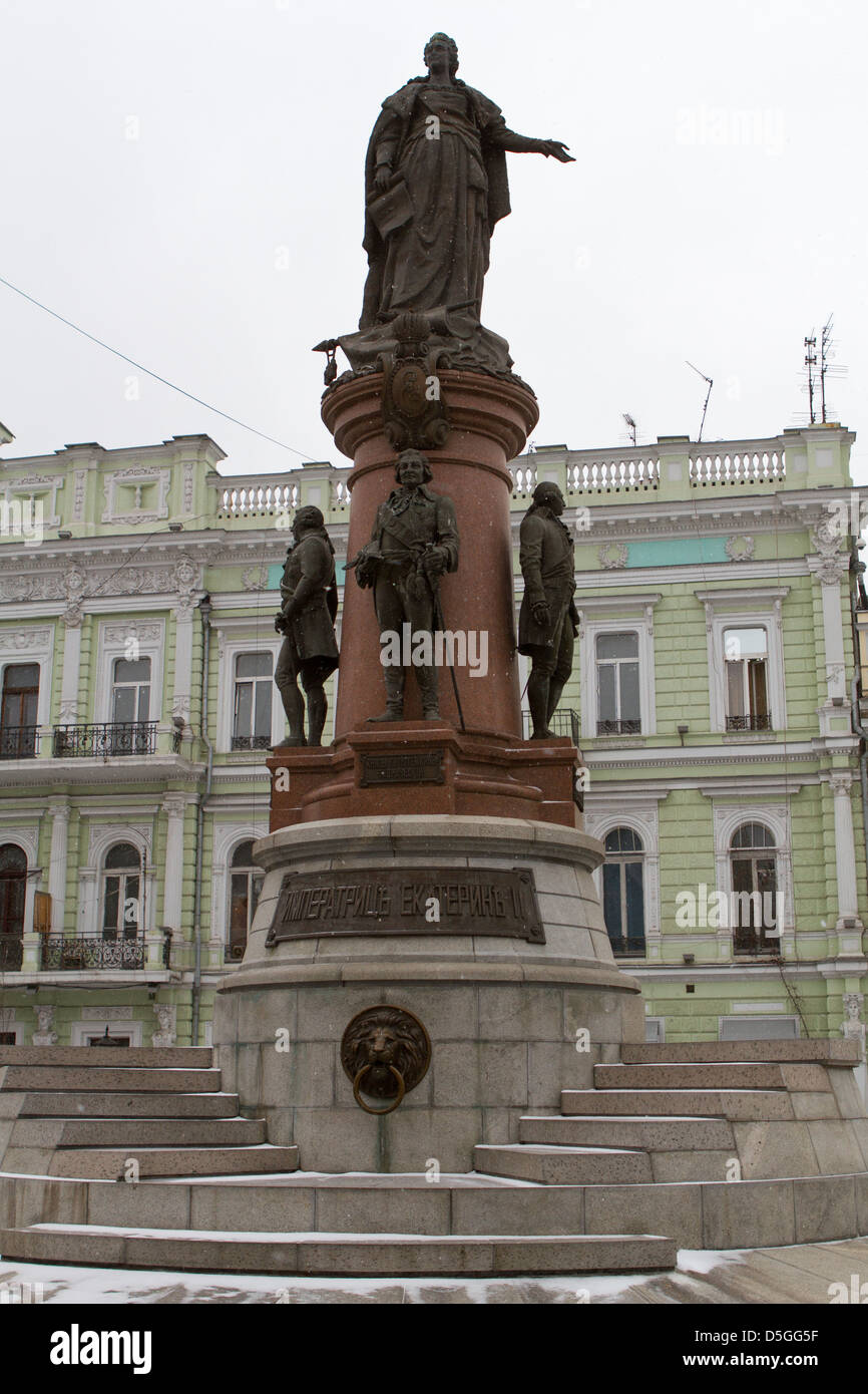 Odessa. Ukraine. ein Denkmal der russischen Kaiserin Katharina II. und Potemkin Stockfoto
