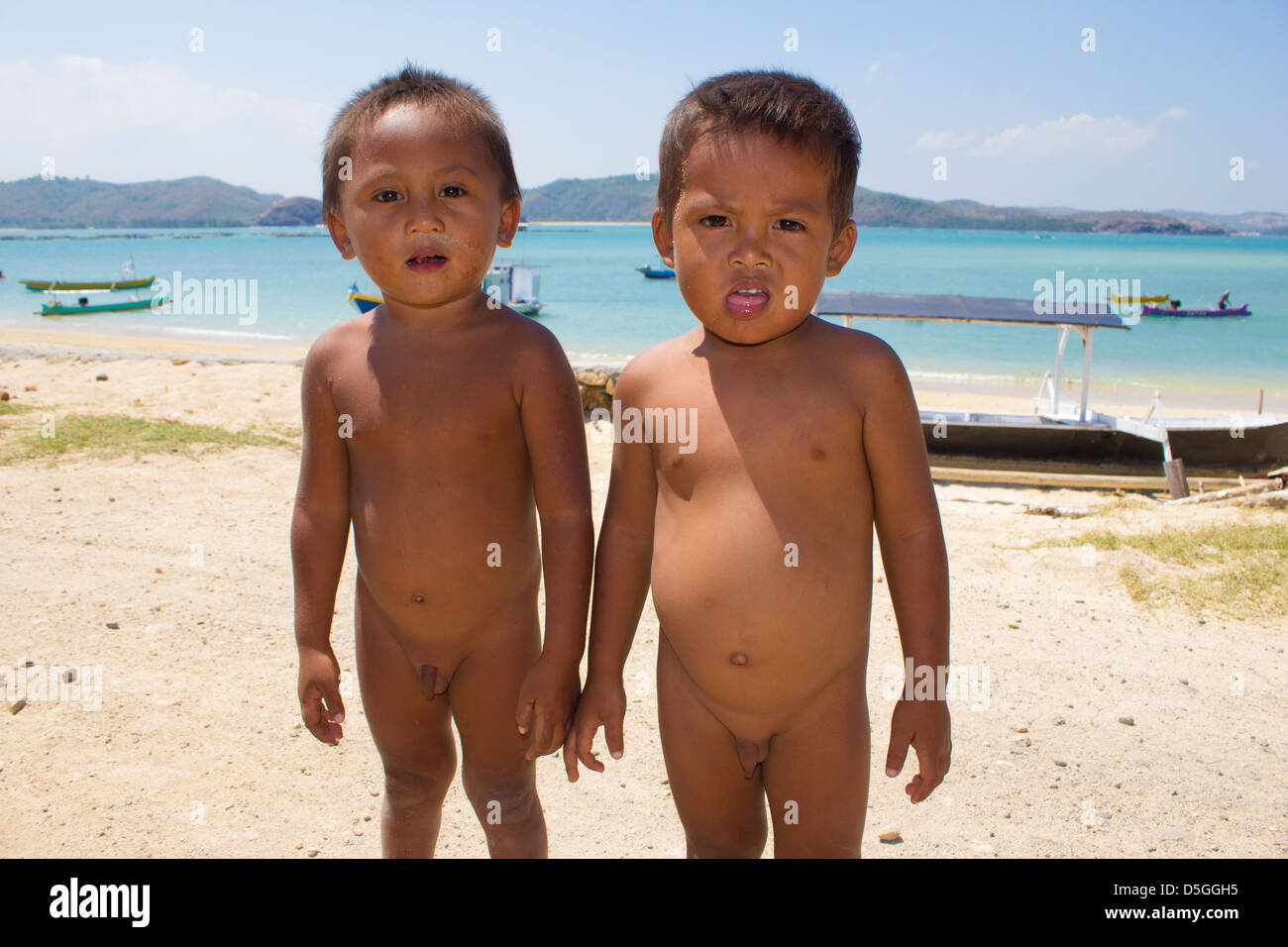 zwei Kindern in Asien Stockfoto