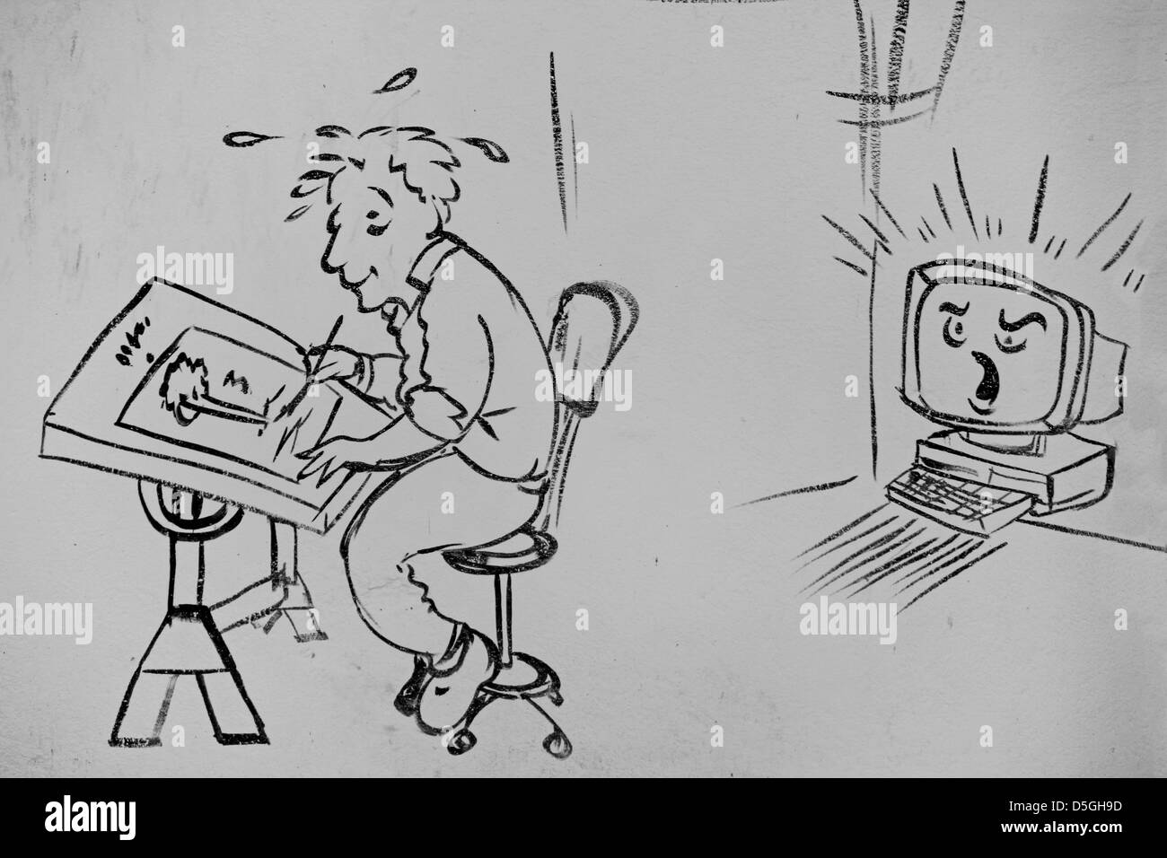 Illustration der Maler Malerei Stockfoto