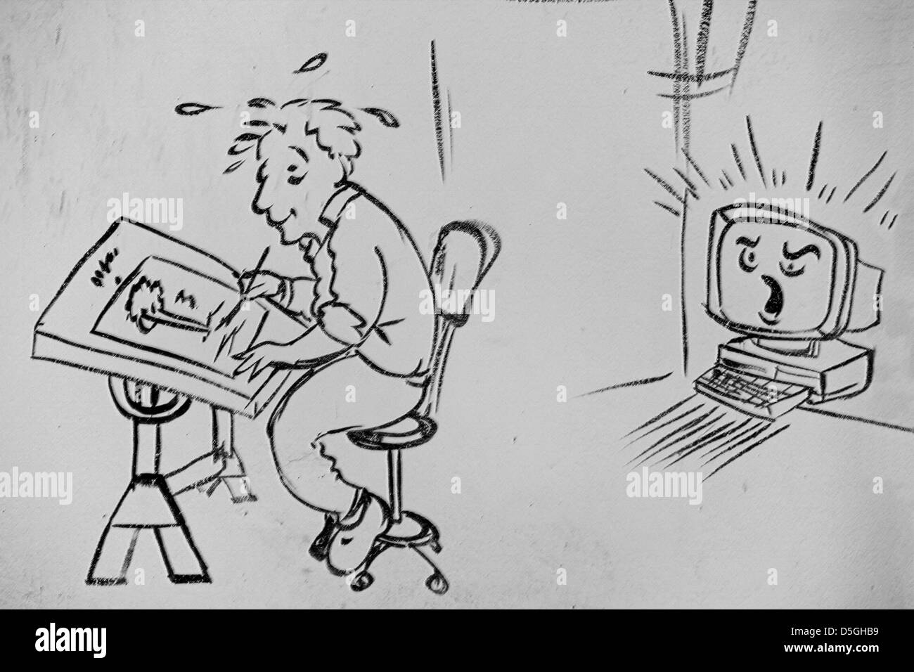 Illustration der Maler Malerei Stockfoto