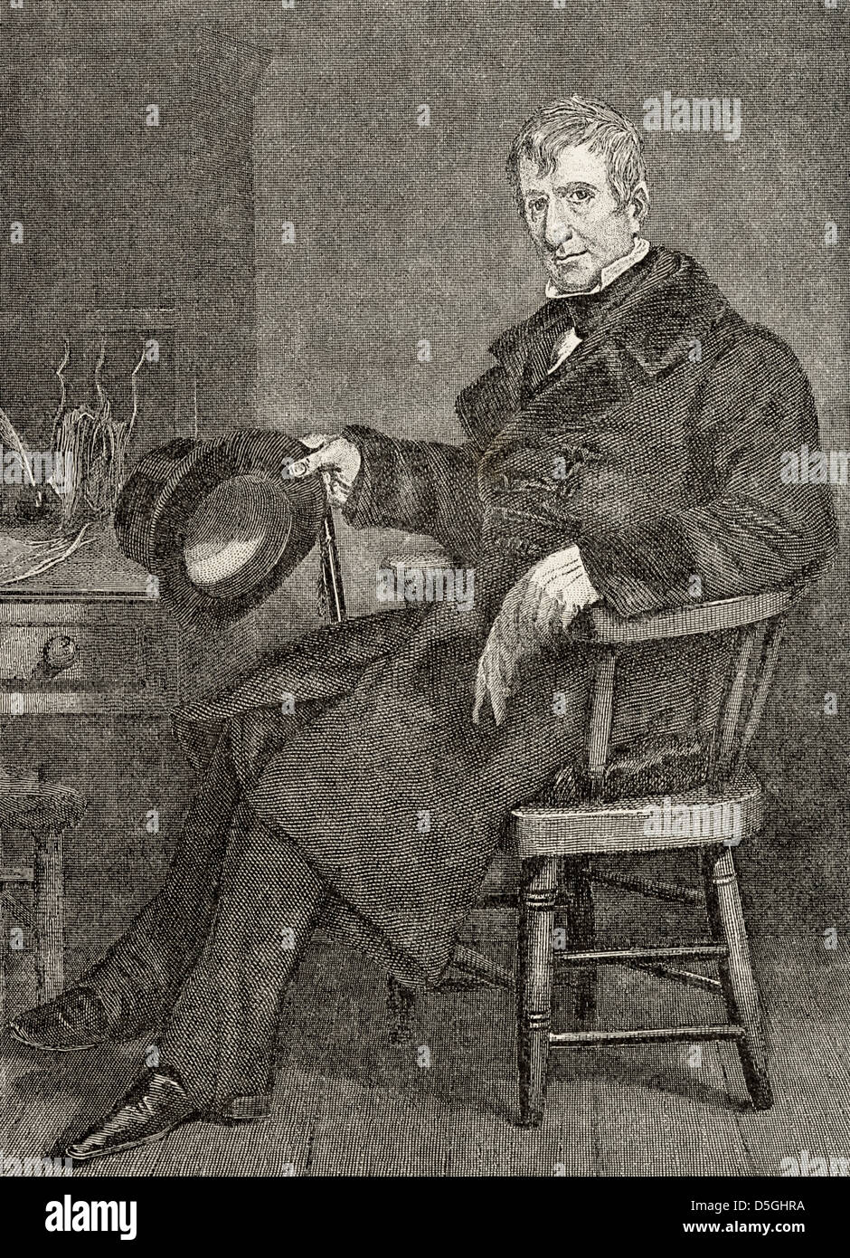 Harrison (1773-1841). 9. Präsident der Vereinigten Staaten. Gravur in die Universalgeschichte, 1892. Stockfoto