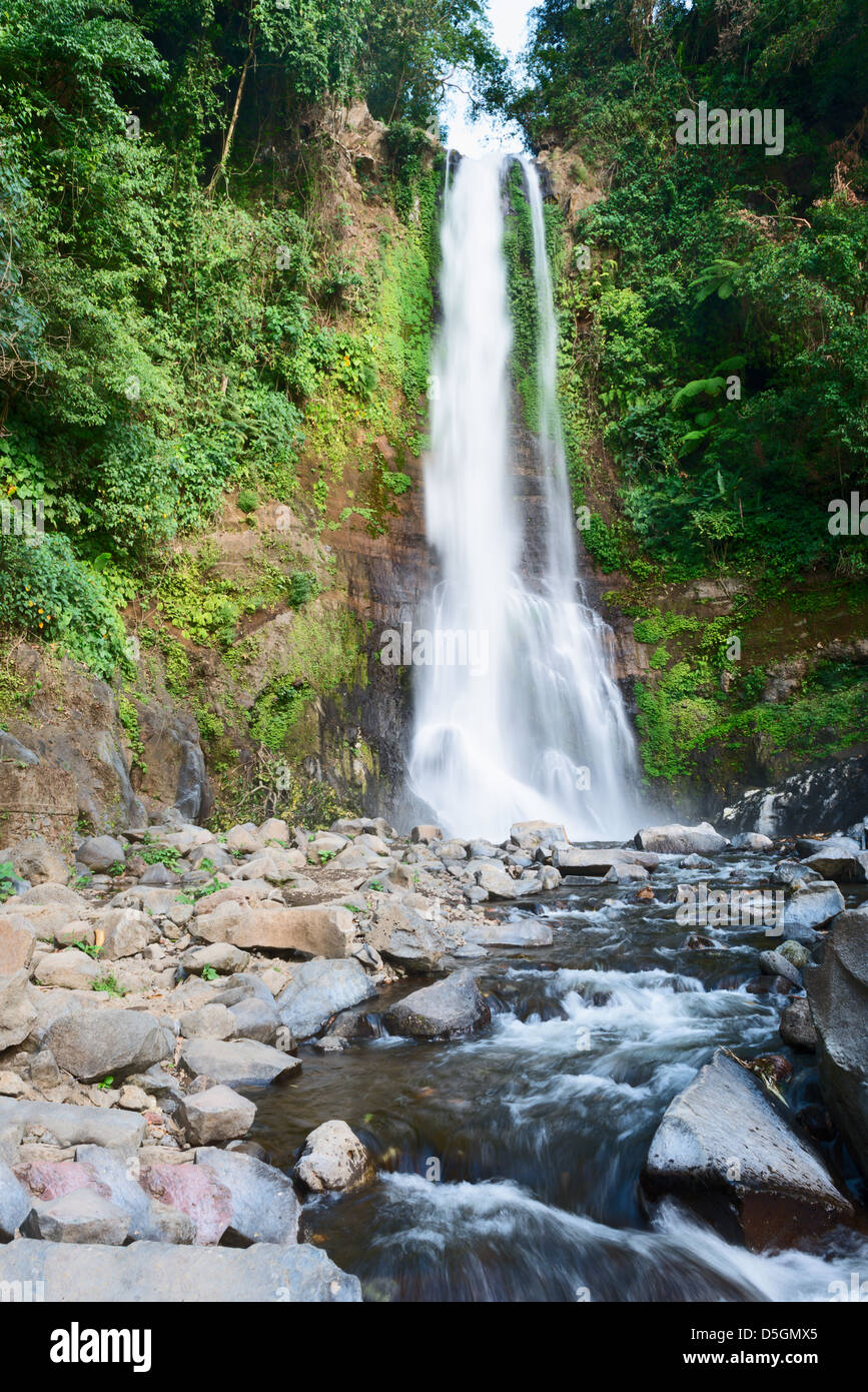 Heiligen Wasserfall Gingit im grünen tropischen Wald Stockfoto