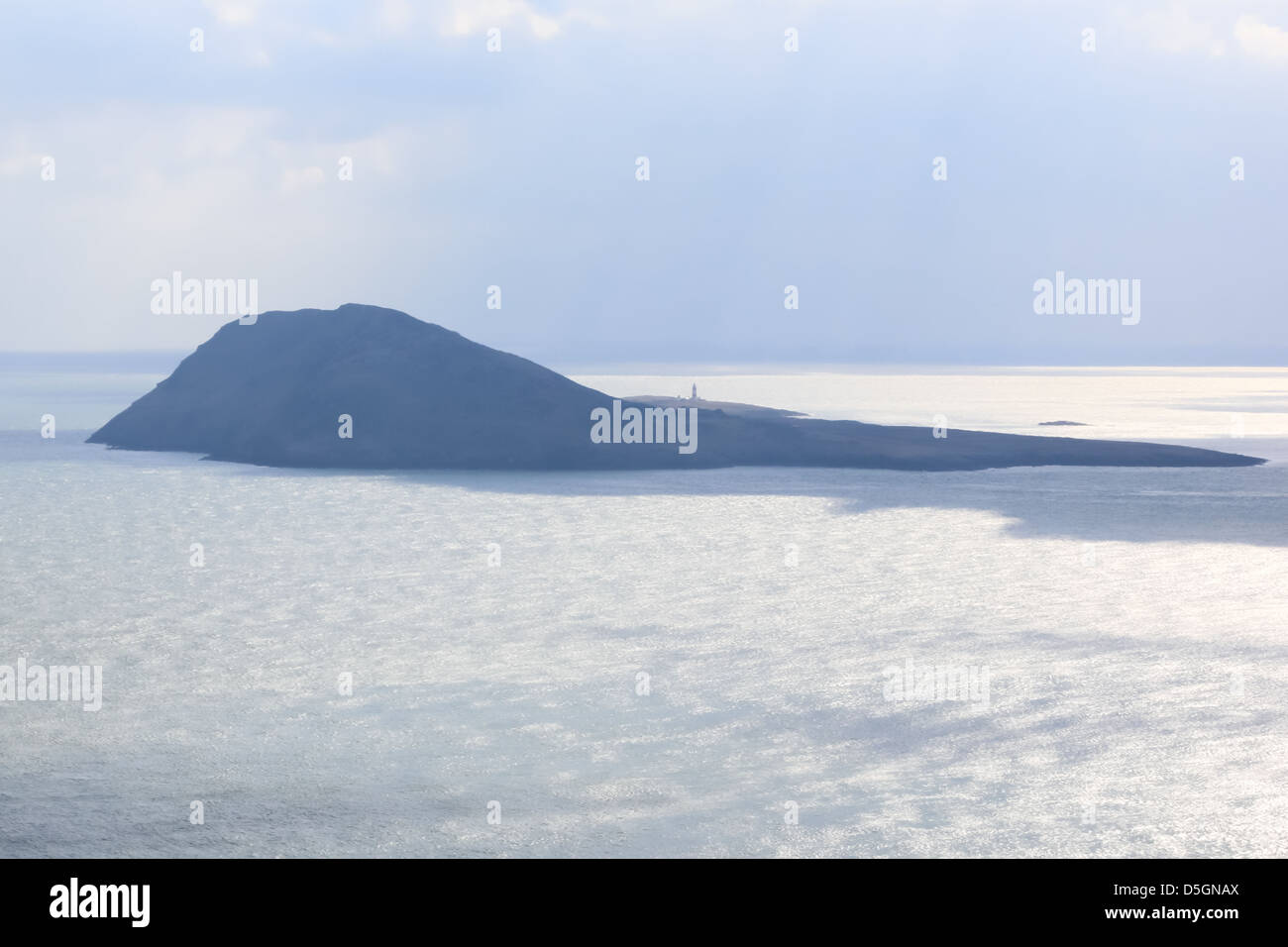 Eine silberne Meer Insel Bardsey Stockfoto