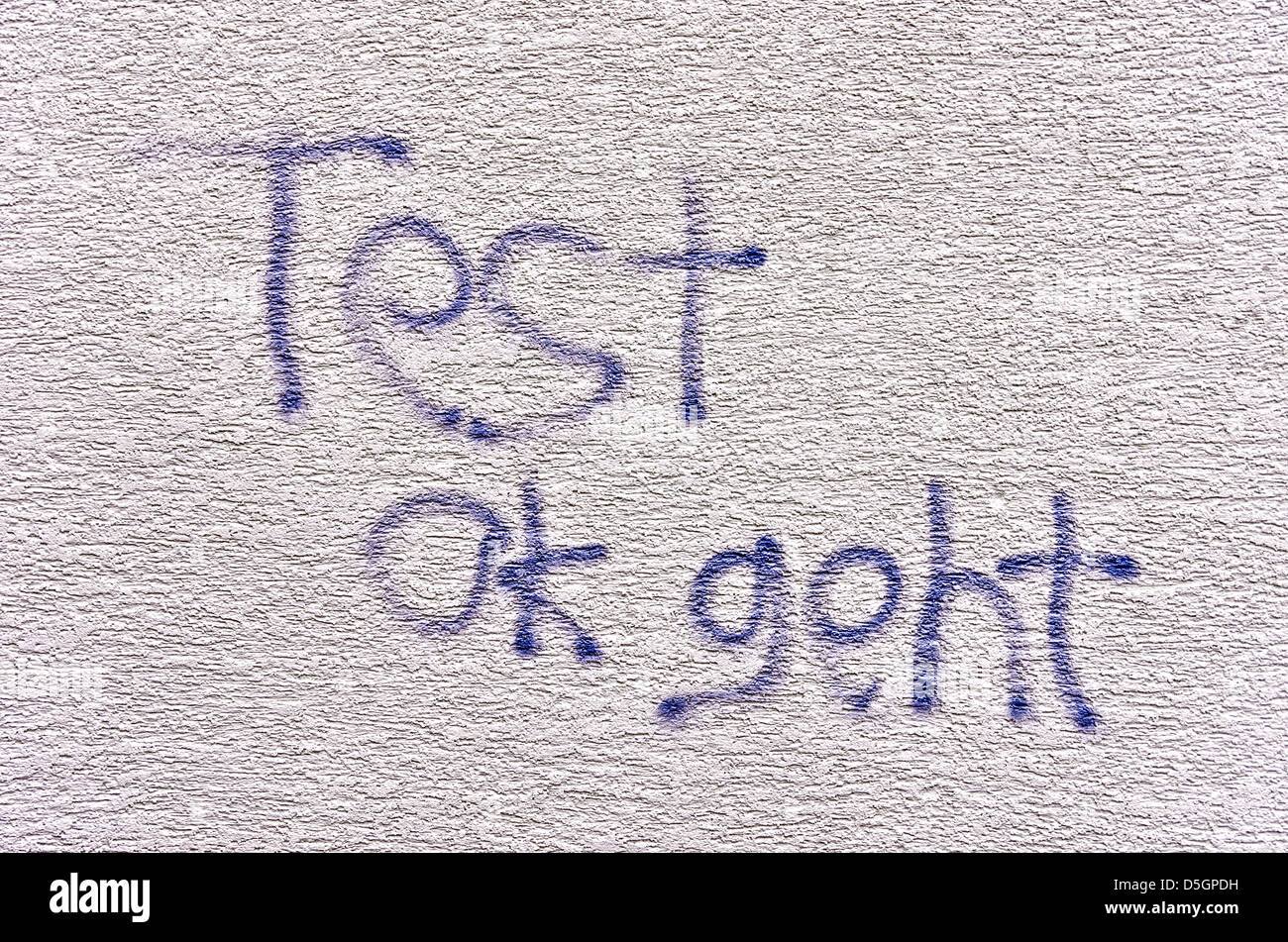 Text-Graffiti von Wörtern in Deutsch - Test in Ordnung Geht ...