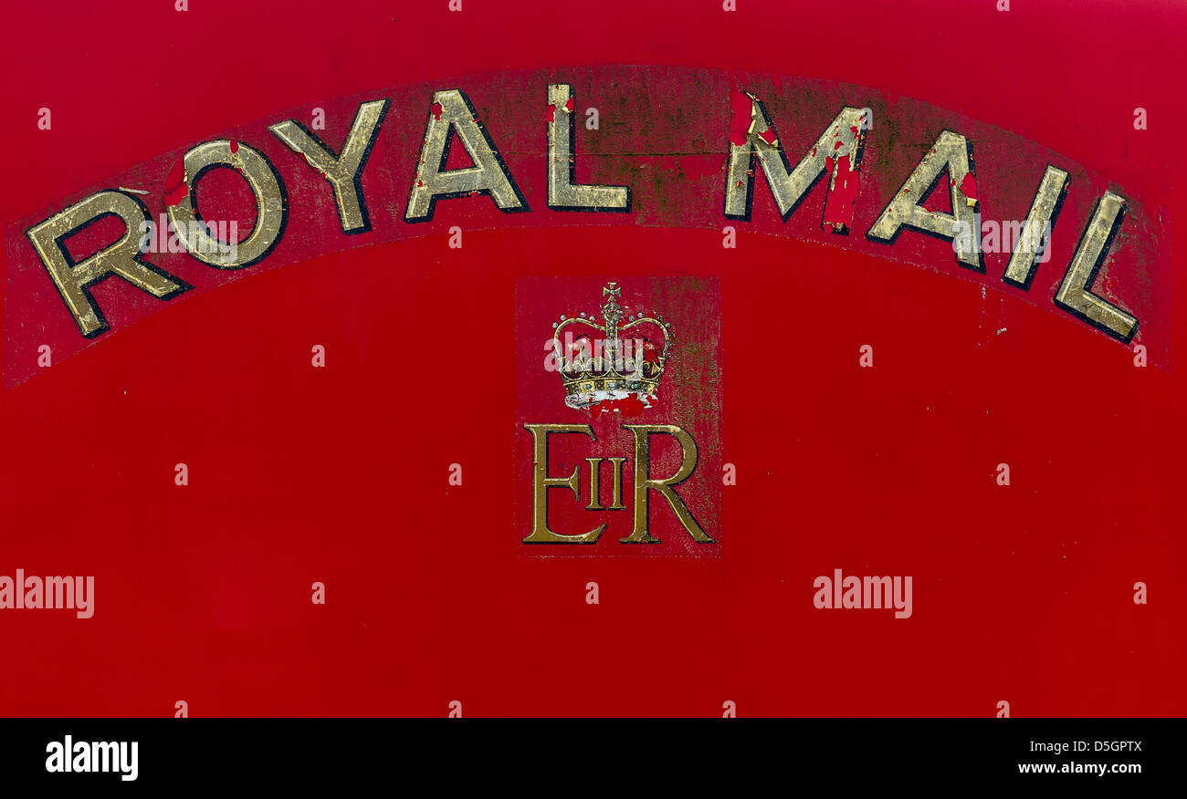 Das alte Logo der Royal Mail. Stockfoto