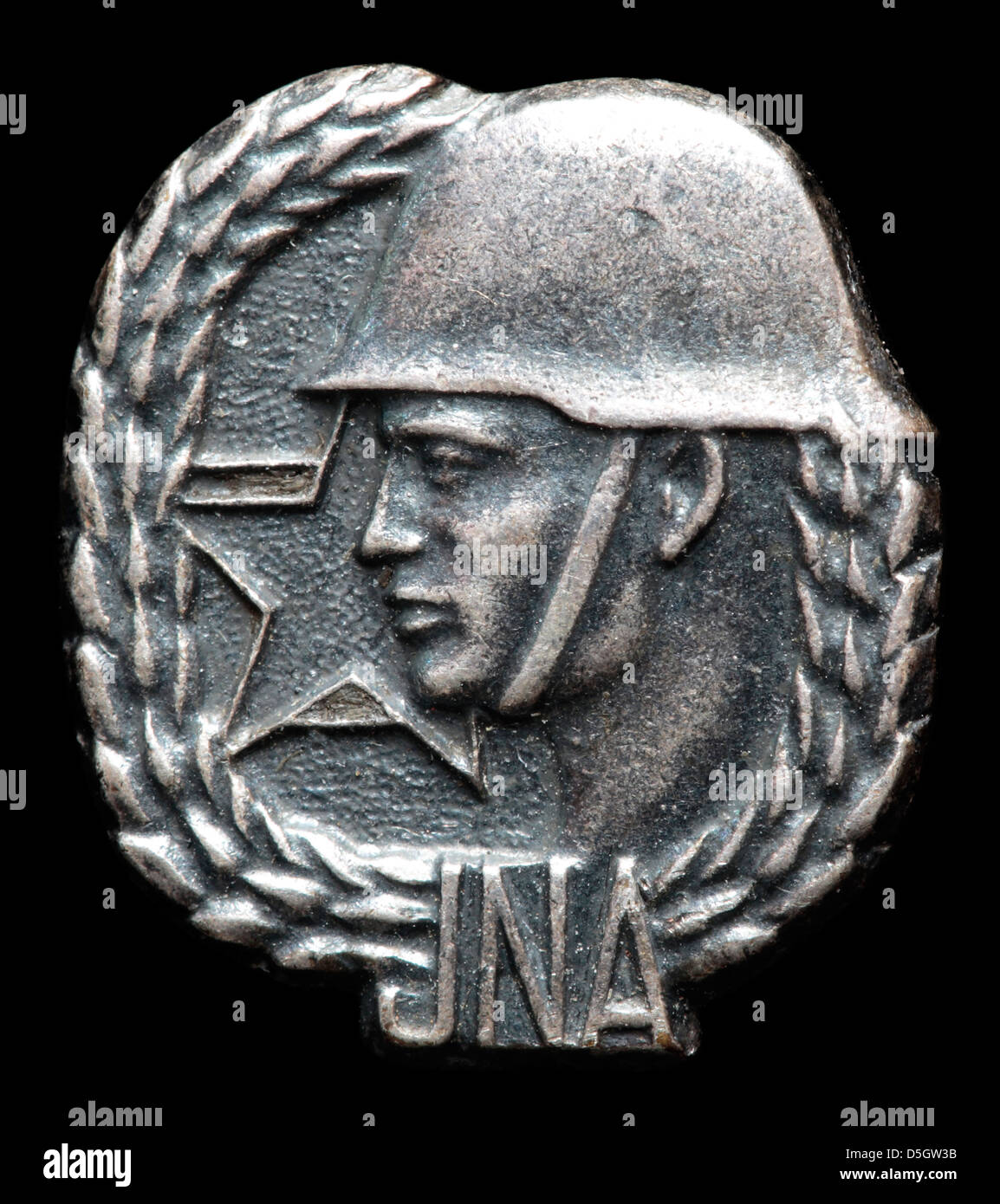 Jugoslawe Armee (Jugoslavenska Narodna Armijo) Pin Abzeichen, Jugoslawien Stockfoto