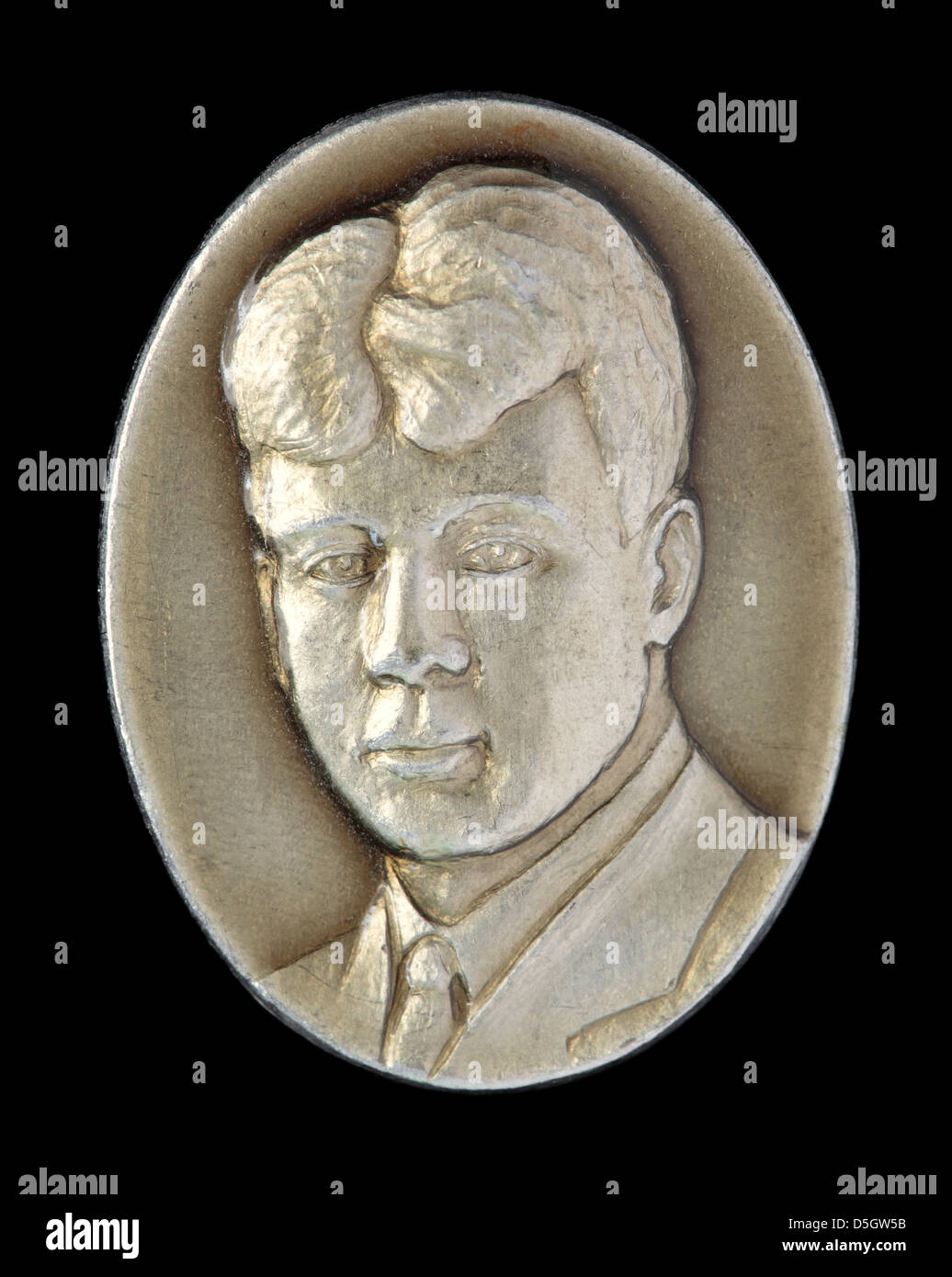 Russischen Dichter Sergei Yesenin Pin Abzeichen, 1980er Jahre Stockfoto