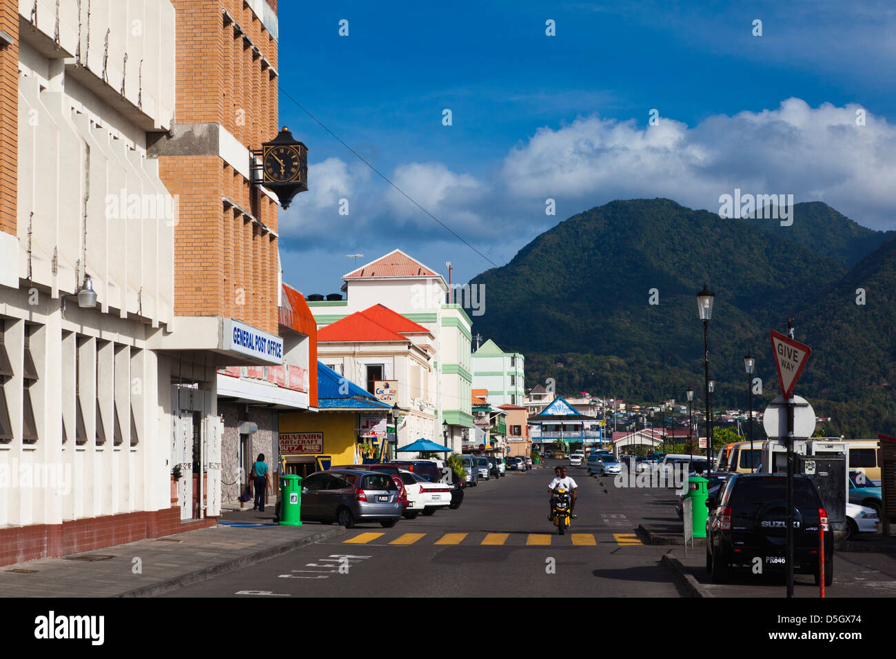 Roseau, Dominica Bay front shop Stockfoto