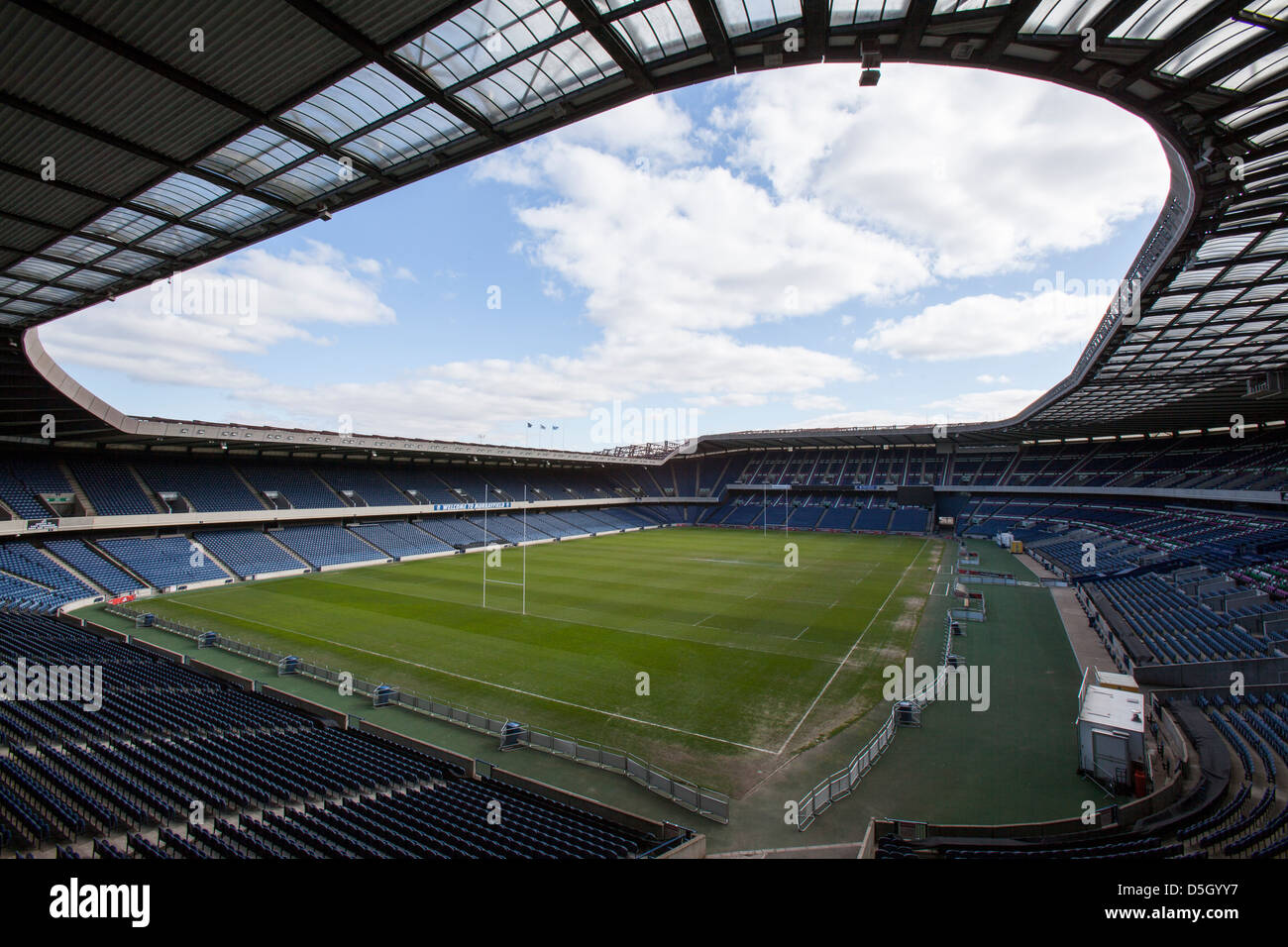 Edinburghs Murrayfield Stadion Stockfoto