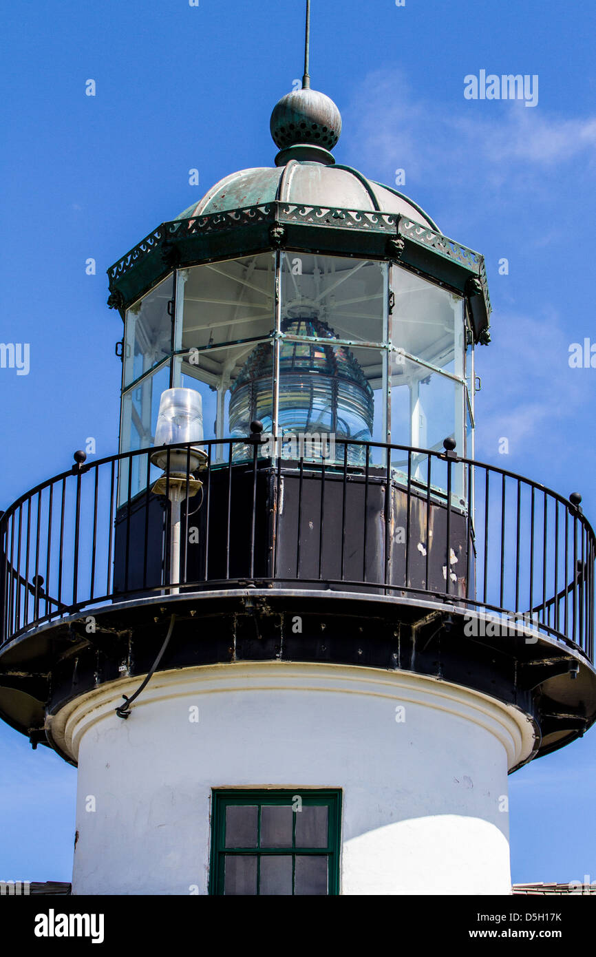 Der Leuchtturm am Punkt Piños in Pacific Grove Kalifornien auf der Monterey-Halbinsel Stockfoto