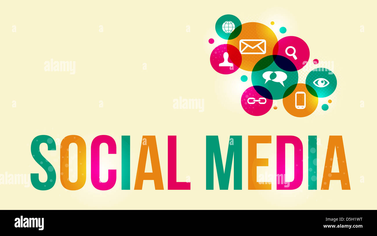 Social-Media-Hintergrund des Vektors Symbole. EPS10 Dateiversion. Diese Darstellung enthält Folien und ist für einfache Manipulation geschichtet Stockfoto