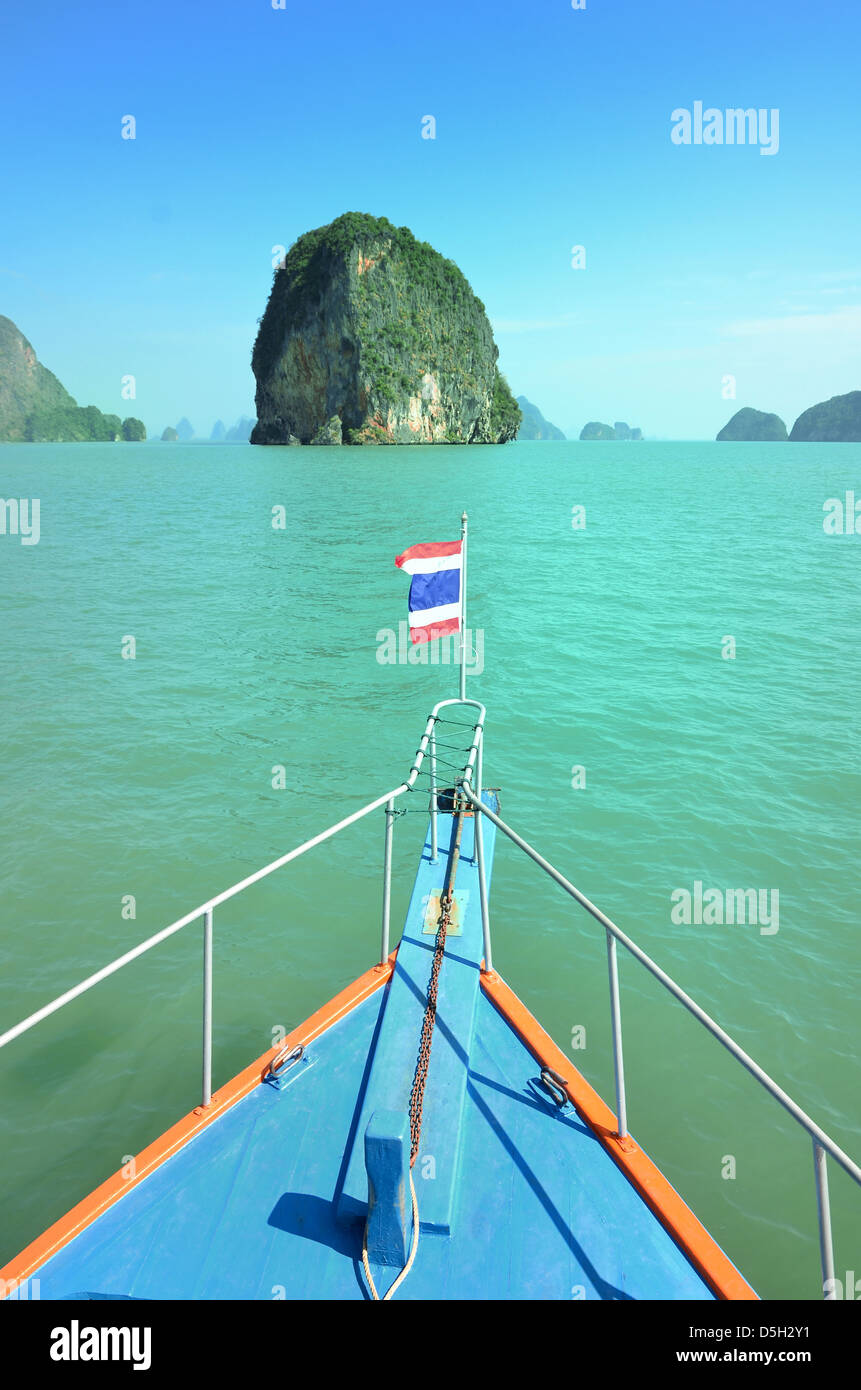 Thai Boot auf Andaman Sea-Thailand Stockfoto