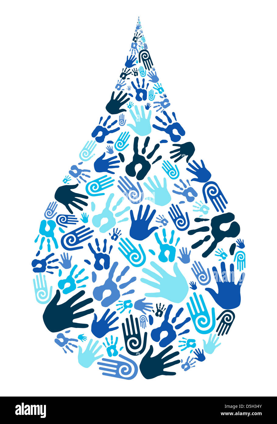 Eco-Konzept Tropfenform Wasser zu speichern. Umwelt-Schutz-Idee. Vektor-Datei geschichtet für einfache Handhabung und individuelle Farbgebung. Stockfoto