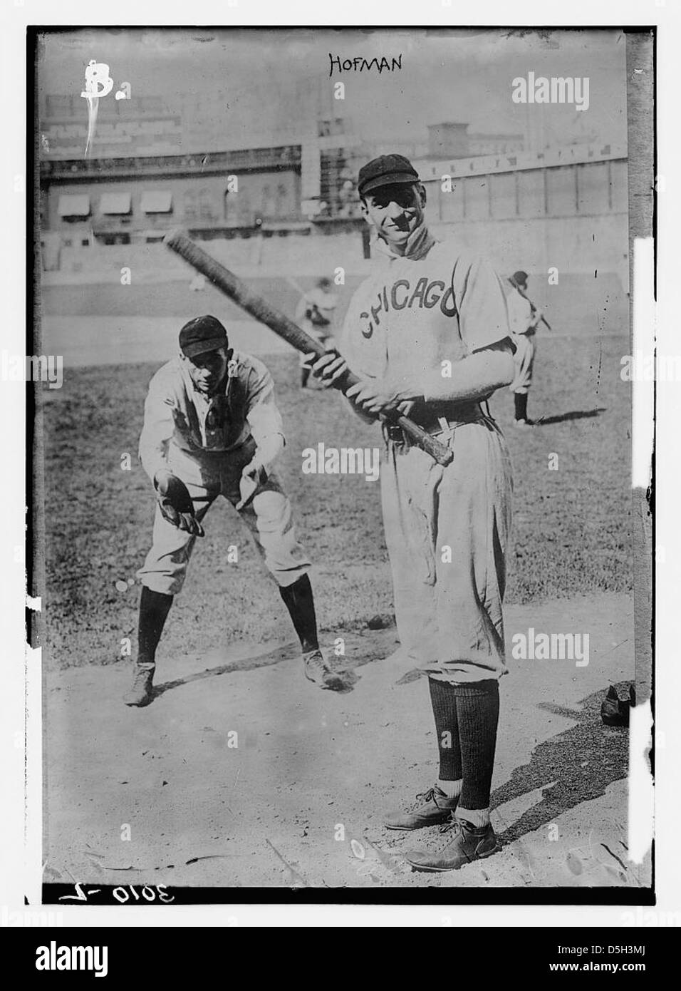 [Arther "Solly" Hofman zu zucken, und Jack Pfiester, ein Krug spielen Catcher, Chicago NL (Baseball)] (LOC) Stockfoto