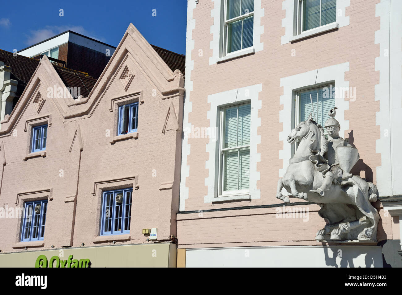 Historischen Fassaden, High Street, Guildford, Surrey, England, Vereinigtes Königreich Stockfoto