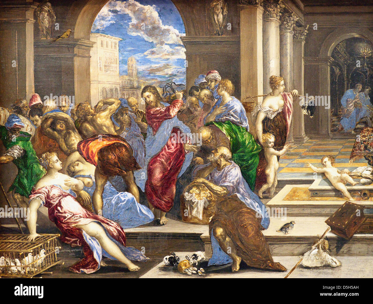 Christus, die Reinigung des Tempels von El Greco Stockfoto