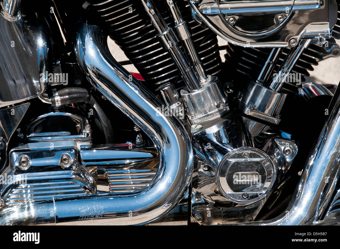 Harley-Davidson Motorrad Motor detail Stockfoto