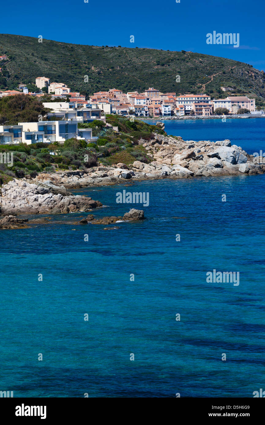 Frankreich, Korsika, La Balagne, Ile Rousse, Blick auf die Stadt Stockfoto