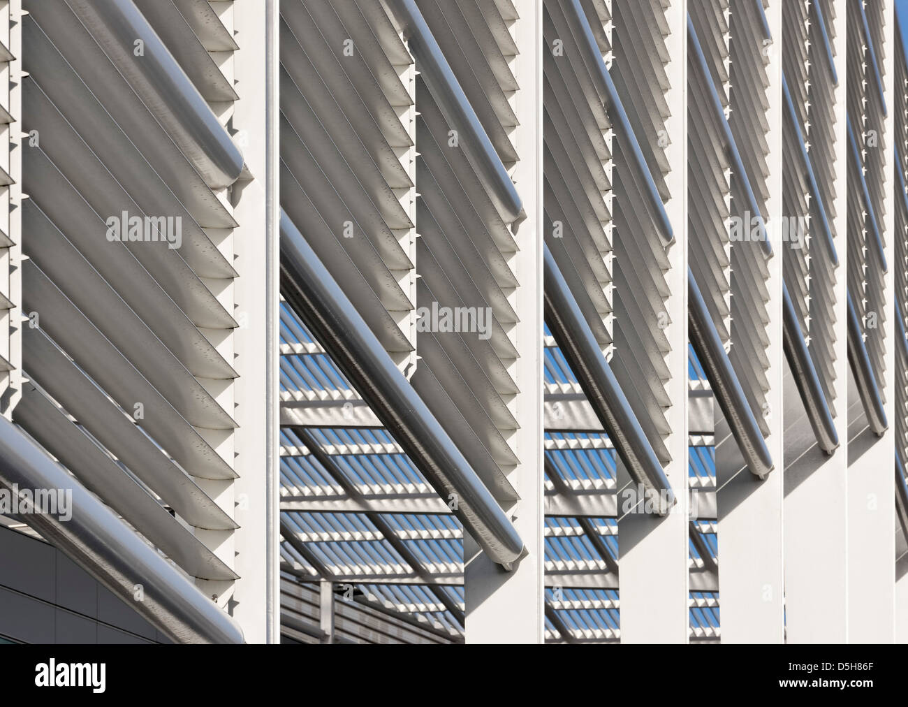 Der Quadrant: MK, Milton Keynes, Großbritannien. Architekt: GMW Architekten, 2012. Verkleidung-Detail. Stockfoto