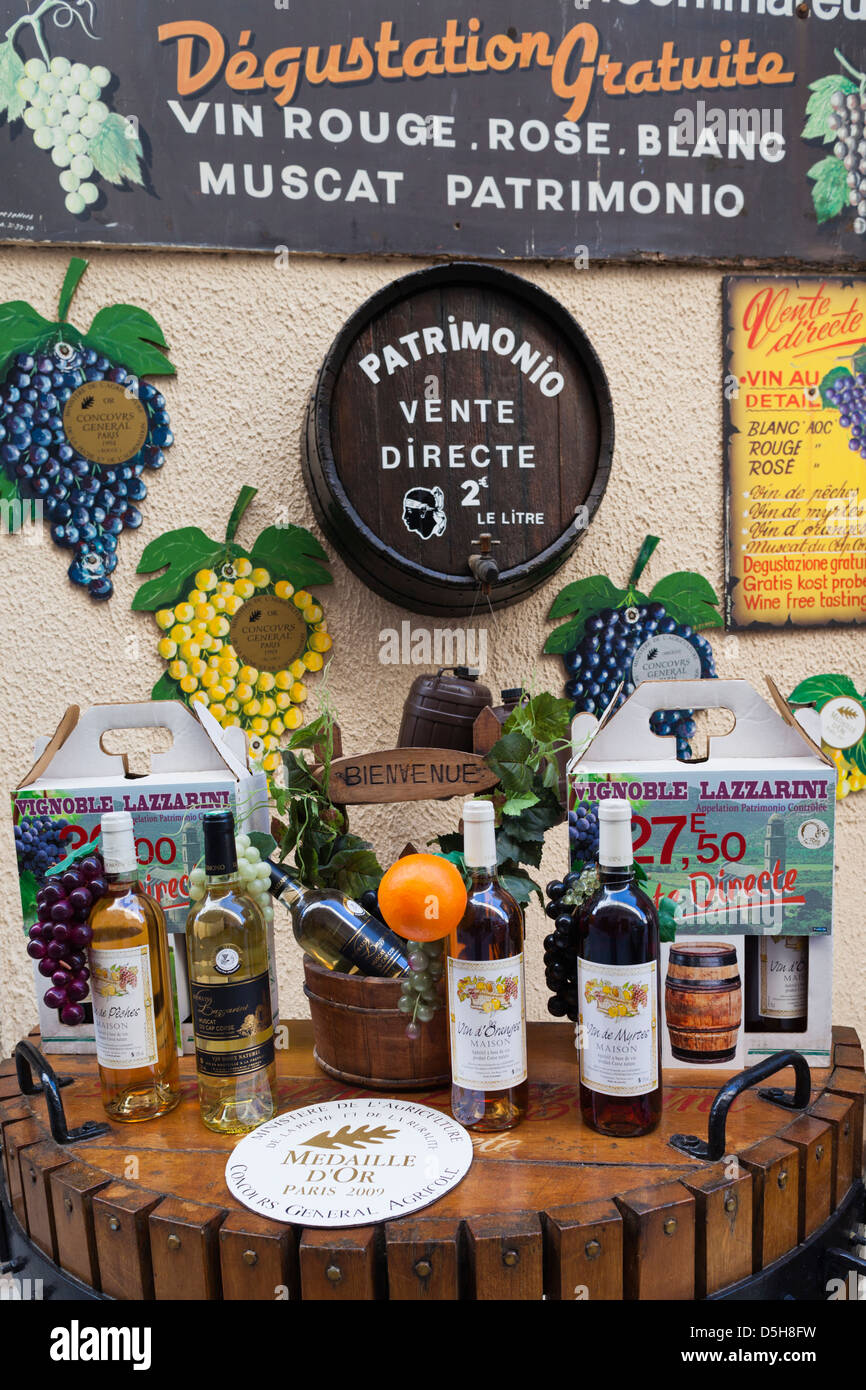 Frankreich, Korsika, Le Nebbio, St-Florent, Korsika-Wein-shop Stockfoto